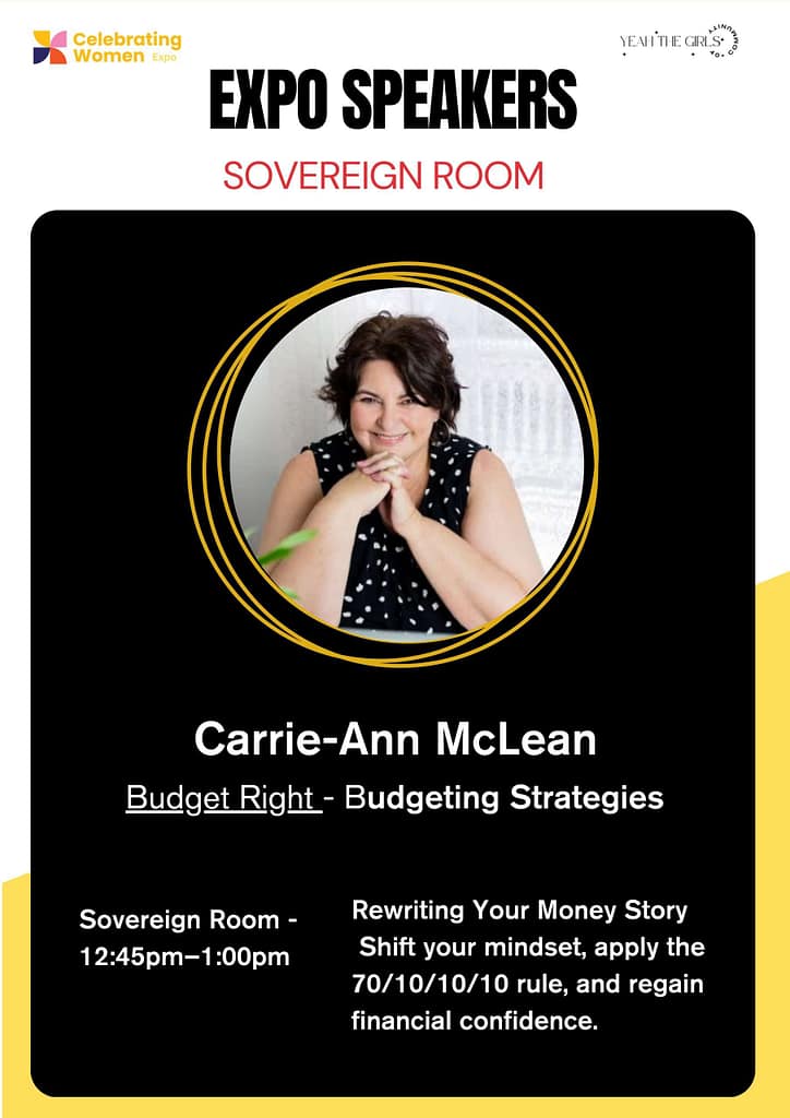 Carrie-Ann McLean - Rewrite your money story. Celebrate Women Expo Castle Hill NSW 2025